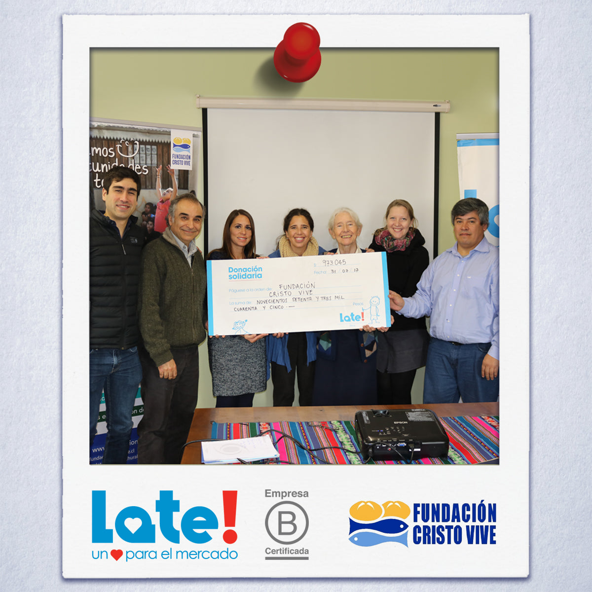 Donación a Fundación Cristo Vive