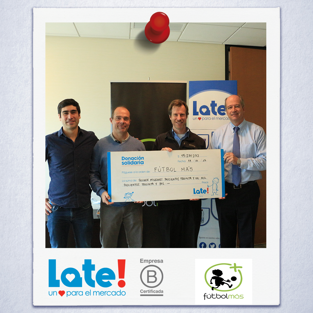 DONACION A FUNDACION FUTBOL MAS