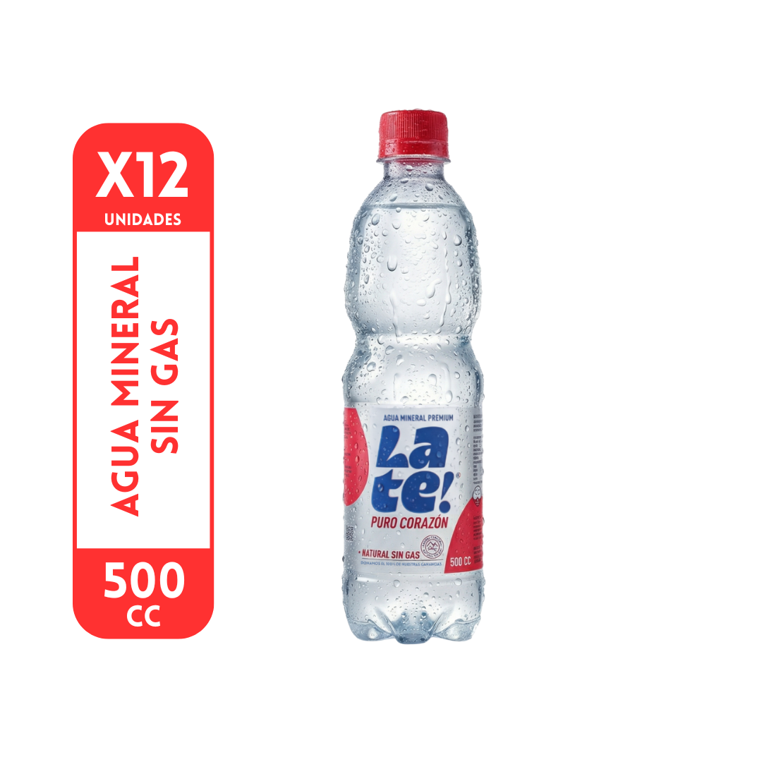 Agua Mineral Late! 500cc. Sin Gas