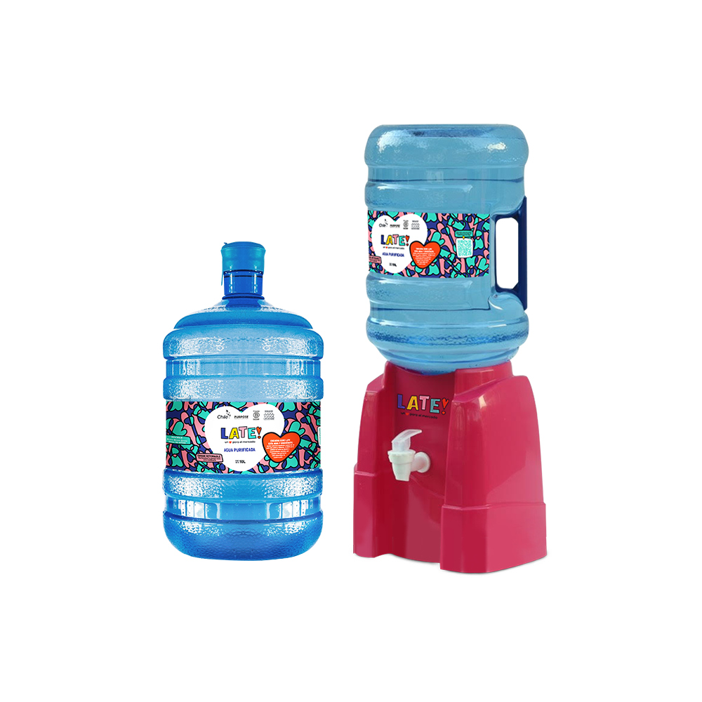 Pack inicial 2 botellones 10 L + soporte solidario! (Incluye envases)