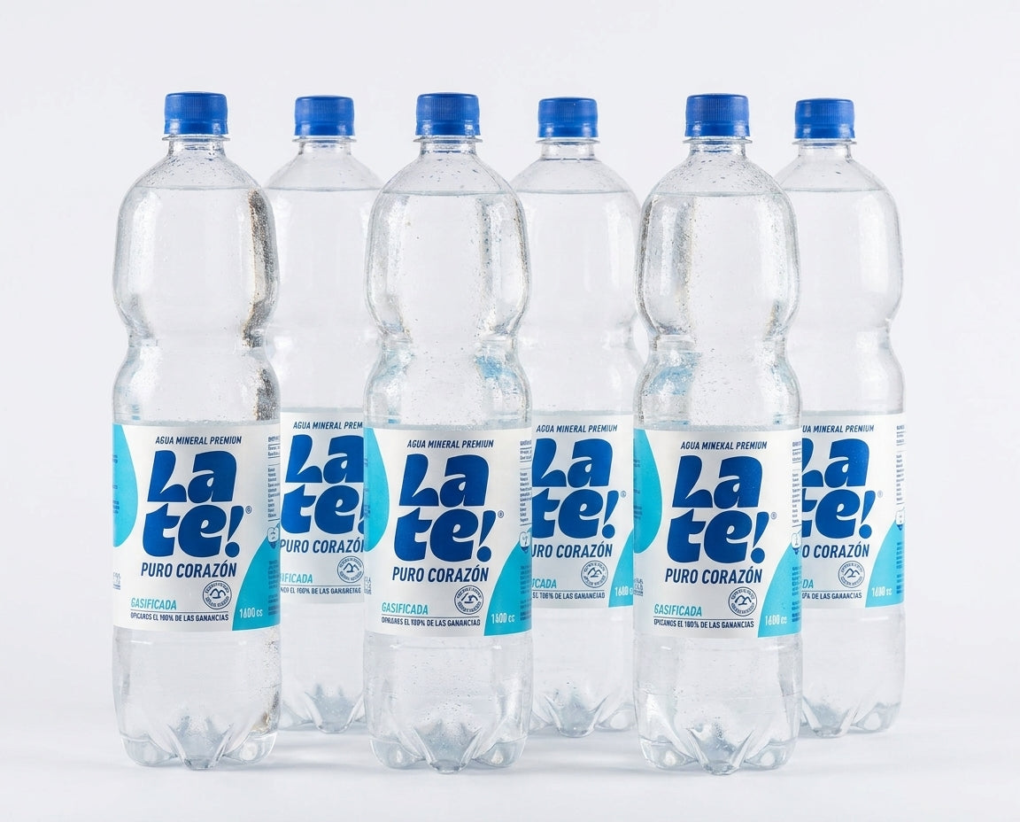 Agua Mineral Late! 1600cc. Gasificada