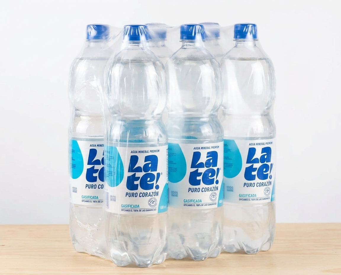 Agua Mineral Late! 1600cc. Gasificada