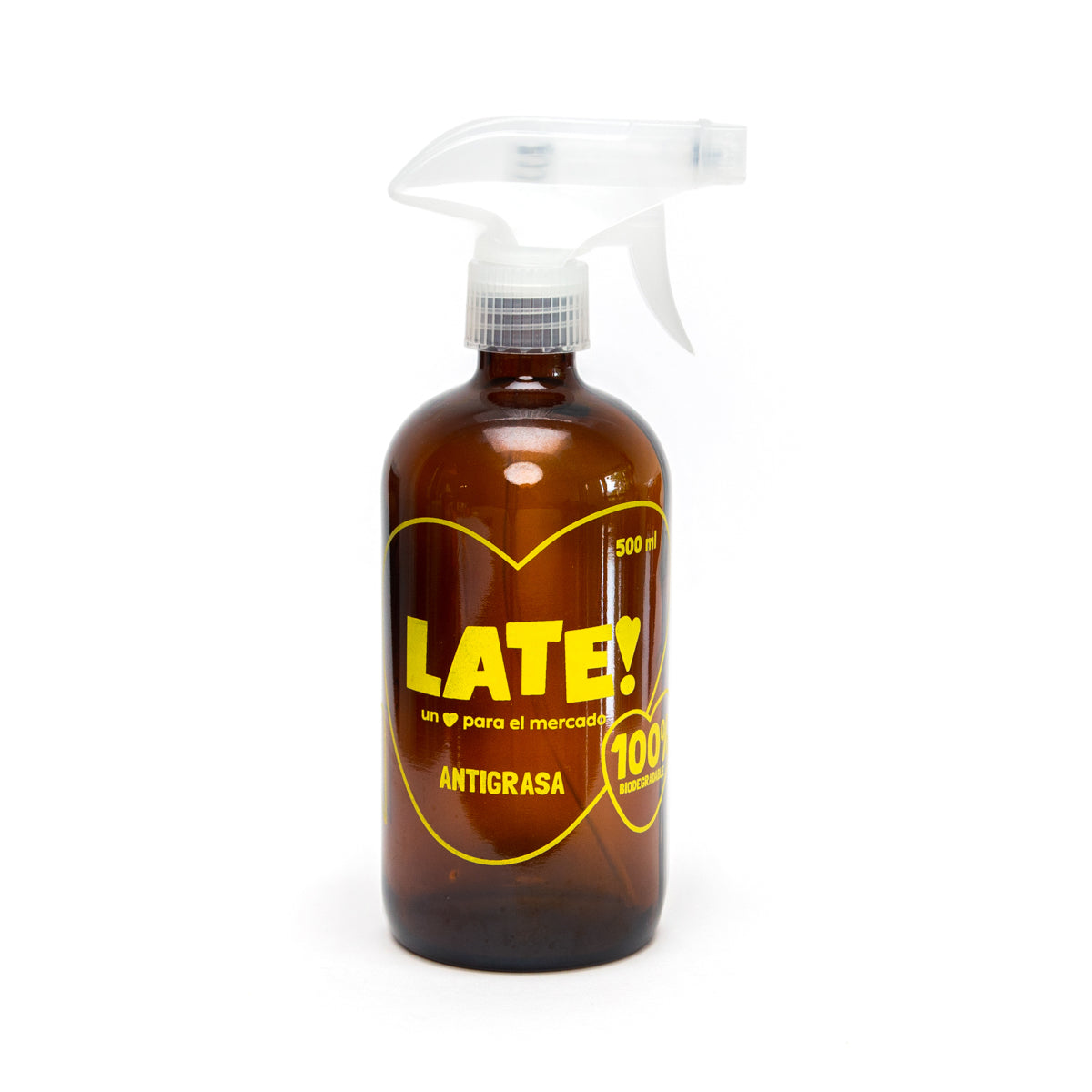 Dispensador de vidrio recargable 500cc Antigrasa Late!